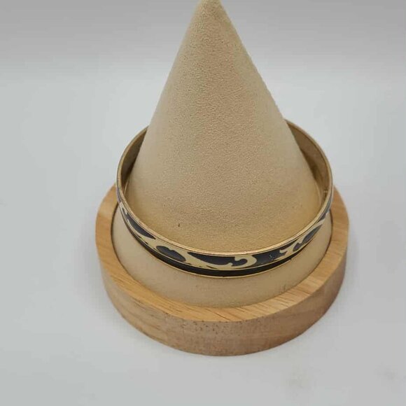 J Crew 2 Thin Black Enamel Bangles - Picture 4 of 9